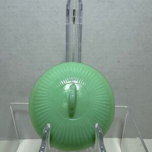 Vintage fire king JADEITE Jane Ray 3” sugar bowl Lead replacement only ribbed